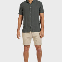 The Academy Brand's Stevens Short Sleeve Shirt - Magnet Grey