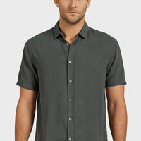 The Academy Brand's Stevens Short Sleeve Shirt - Magnet Grey