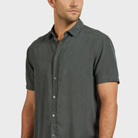 The Academy Brand's Stevens Short Sleeve Shirt - Magnet Grey