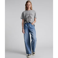 One Teaspoon Hollywood Jackson Mid Waist Wide Leg Jeans - Hollywood