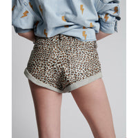 One Teaspoon Leopard Print Leather Low Waist Bandits - Leopard