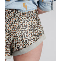 One Teaspoon Leopard Print Leather Low Waist Bandits - Leopard