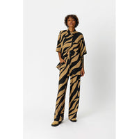 Gestuz BothildeGZ Casual Pants - Maxi Zebra Tiger's Eye