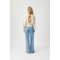 Gestuz MollieGZ High Waisted Flared Pants - Washed Mid Blue