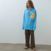 Blanca George Shirt - Cyan