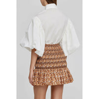 Acler Kyle Skirt - Neutral Leaves