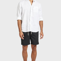 The Academy Brand Hampton L/S Linen Shirt - White