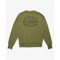Deus Ex Machina Downtown (Box Fit) Crew - Olive