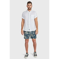 The Academy Brand Hampton S/S Linen Shirt - White