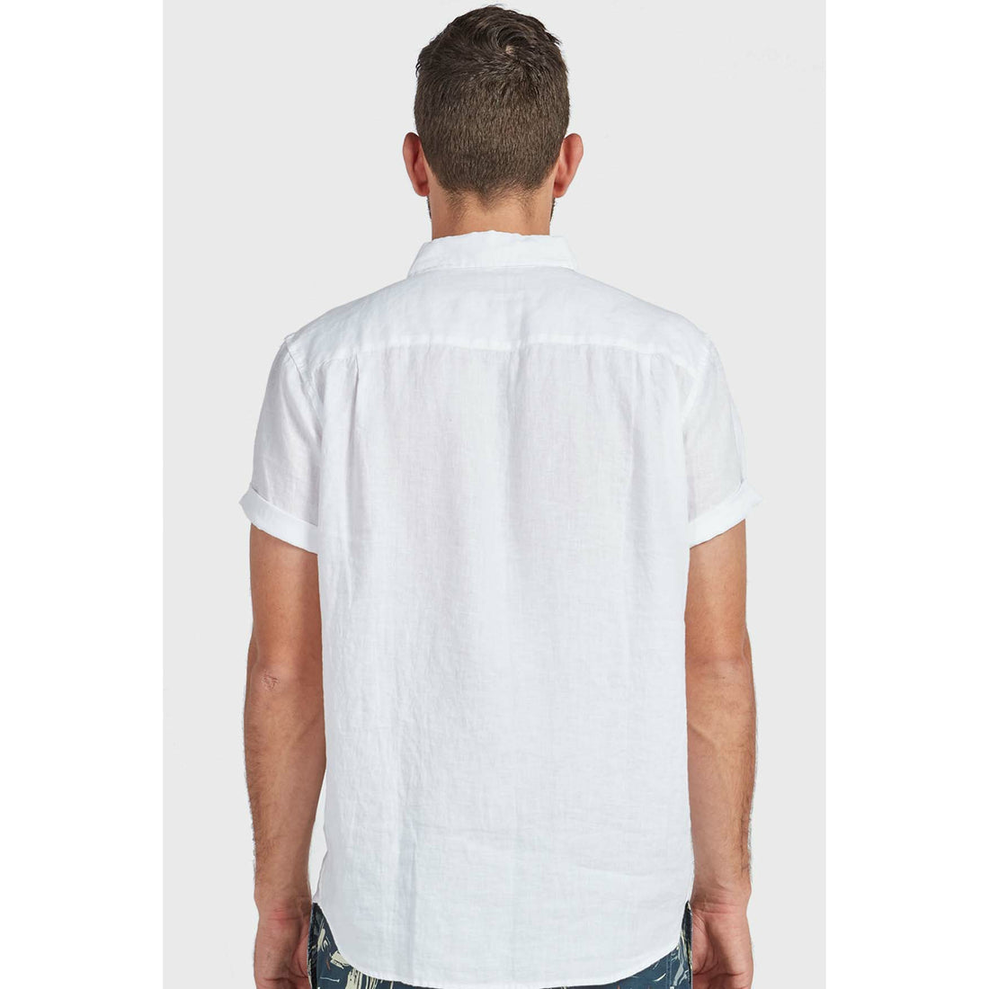 The Academy Brand Hampton S/S Linen Shirt - White