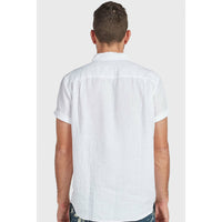 The Academy Brand Hampton S/S Linen Shirt - White