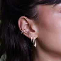 Porter Jewellery Oval Angel Hoops (25mm) - Gold Vermeil