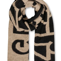 Gestuz AlphaGZ Scarf - Warm Black/Sand Melange