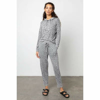 Rails Devon Sweatshirt - Melange Grey Leopard