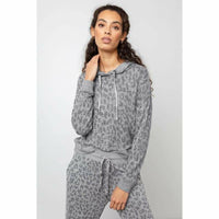 Rails Devon Sweatshirt - Melange Grey Leopard