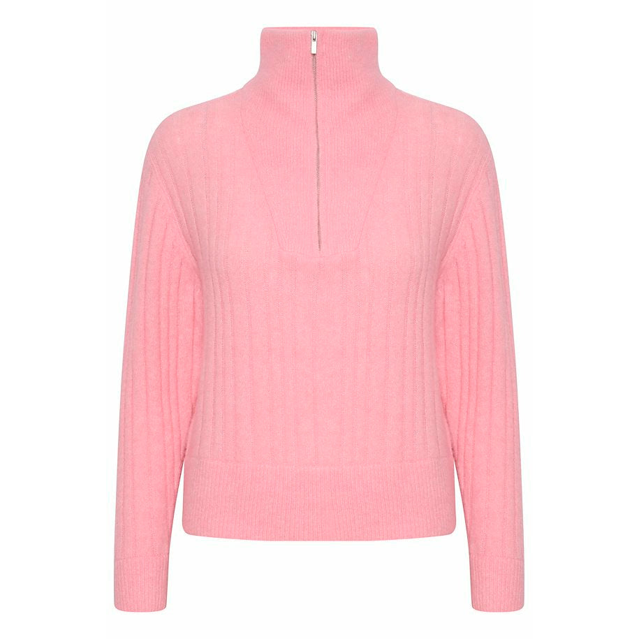 Gestuz AlphaGZ R Zipper Pullover - Powered Pink Melange