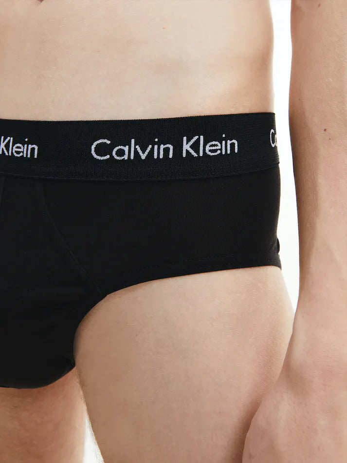 Calvin Klein Cotton Stretch 5 Pack Hip Briefs - Black