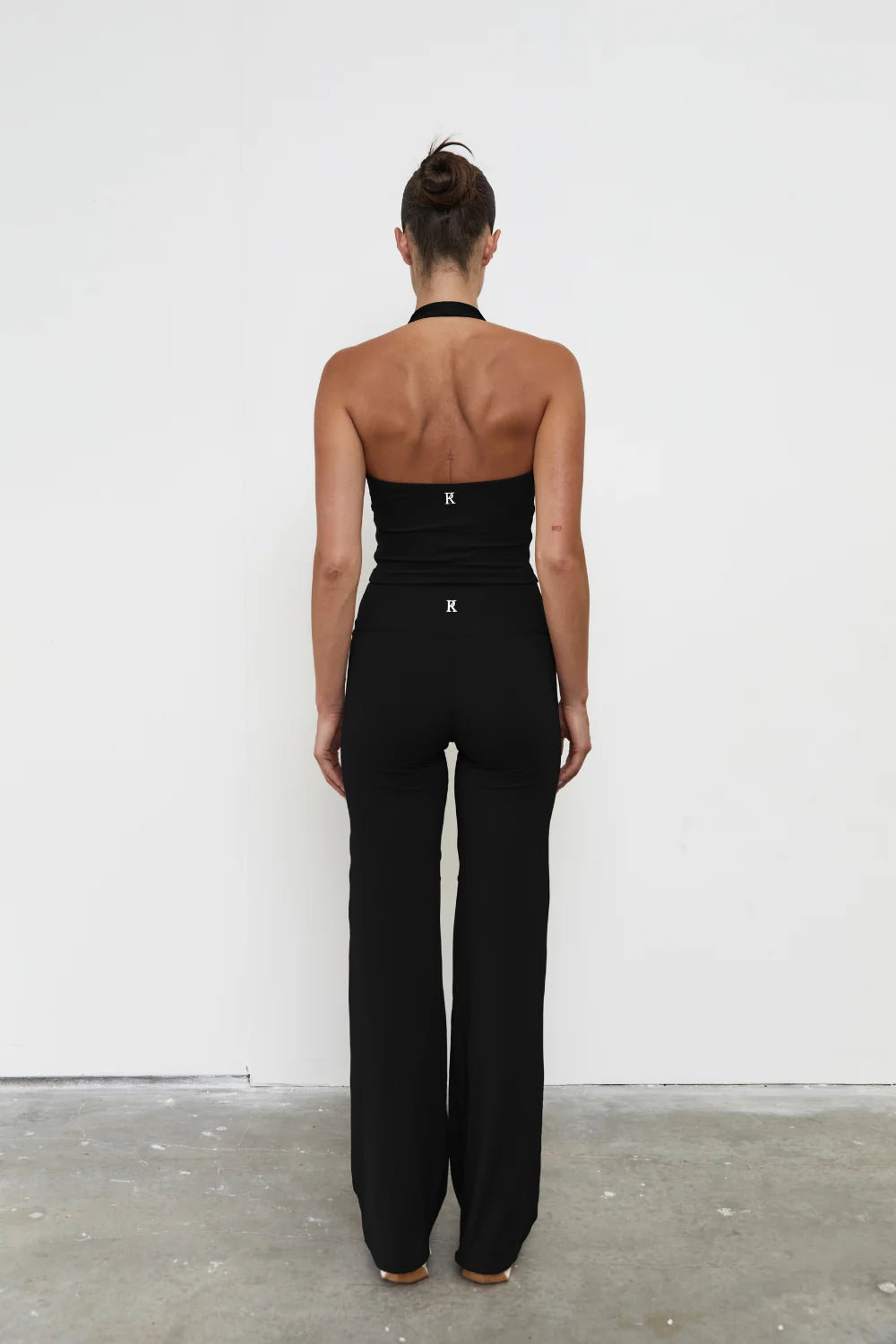Pinky & Kamal Wrap Straight Leg Pant - Black