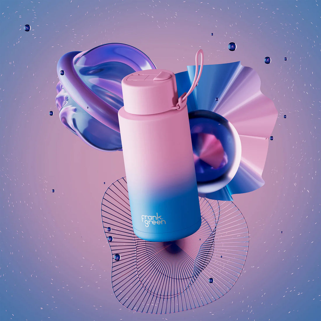 Frank Green Gradient Ceramic Reusable Bottle 34oz/1000ml - Wild Orchid