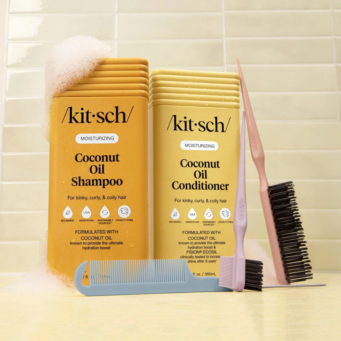 Kitsch Moisturising Coconut Oil Shampoo & Conditioner Combo
