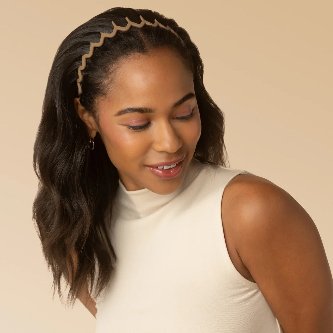 Kitsch Zig Zag Headbands 2pc Set - Neutral