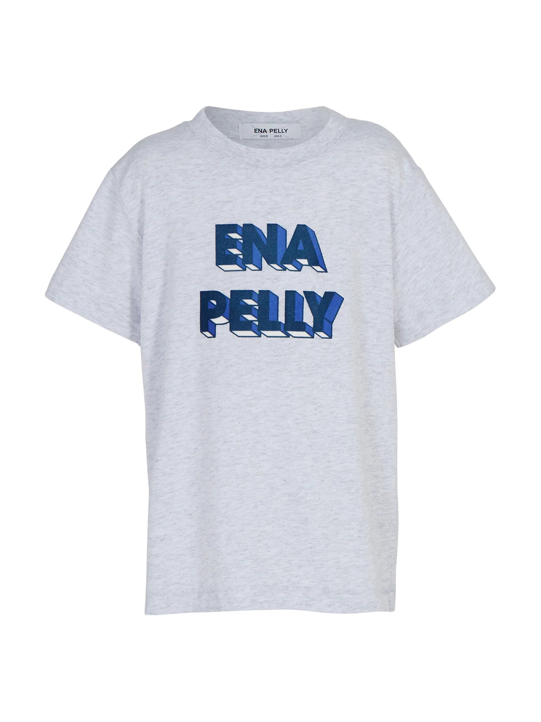 Ena Pelly 3D Logo Relaxed Tee - White Marle