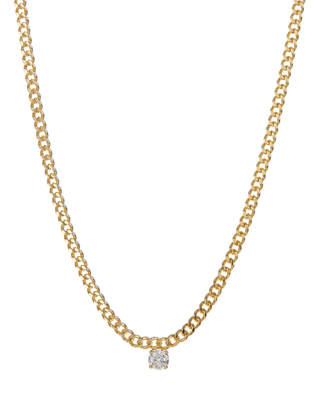 Luv AJ Bardot Stud Charm Necklace - Gold