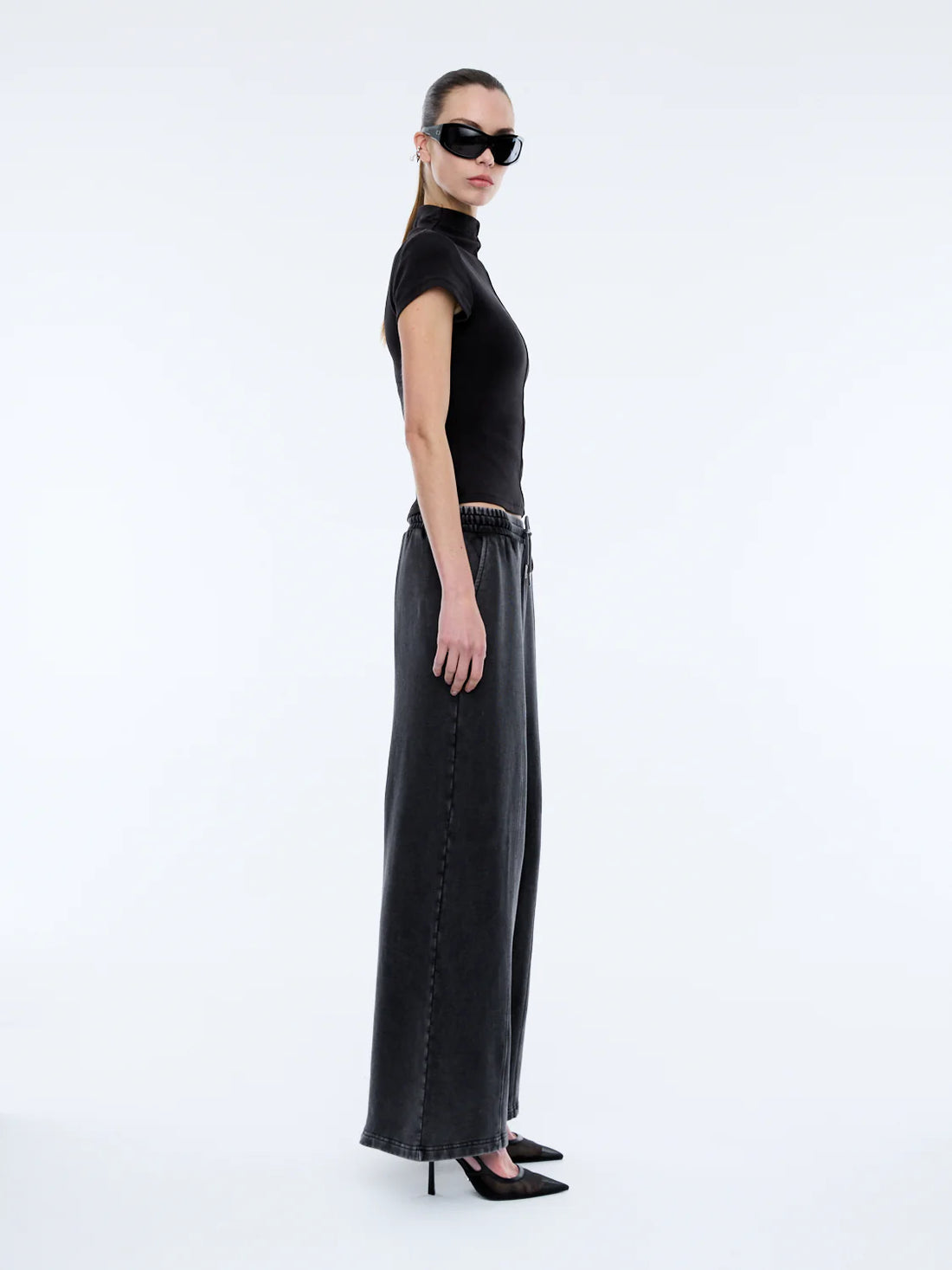Ena Pelly Andie Track Pant - Washed Shadow Grey
