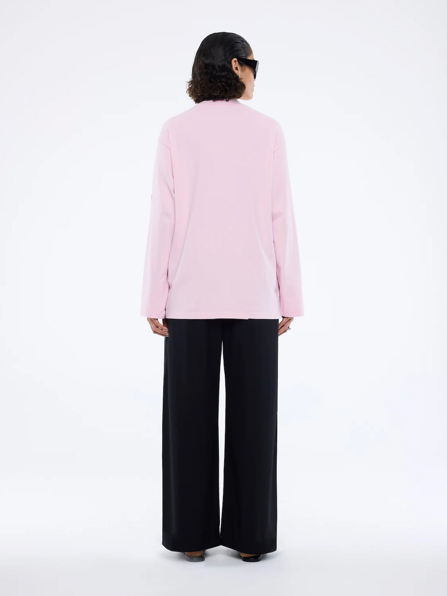 Ena Pelly Street Signs Long Sleeve Tee - Pink