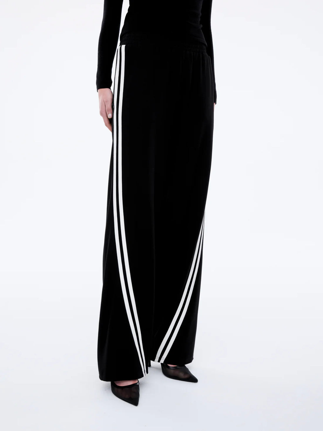 Ena Pelly Valentina Stripe Pant - Black