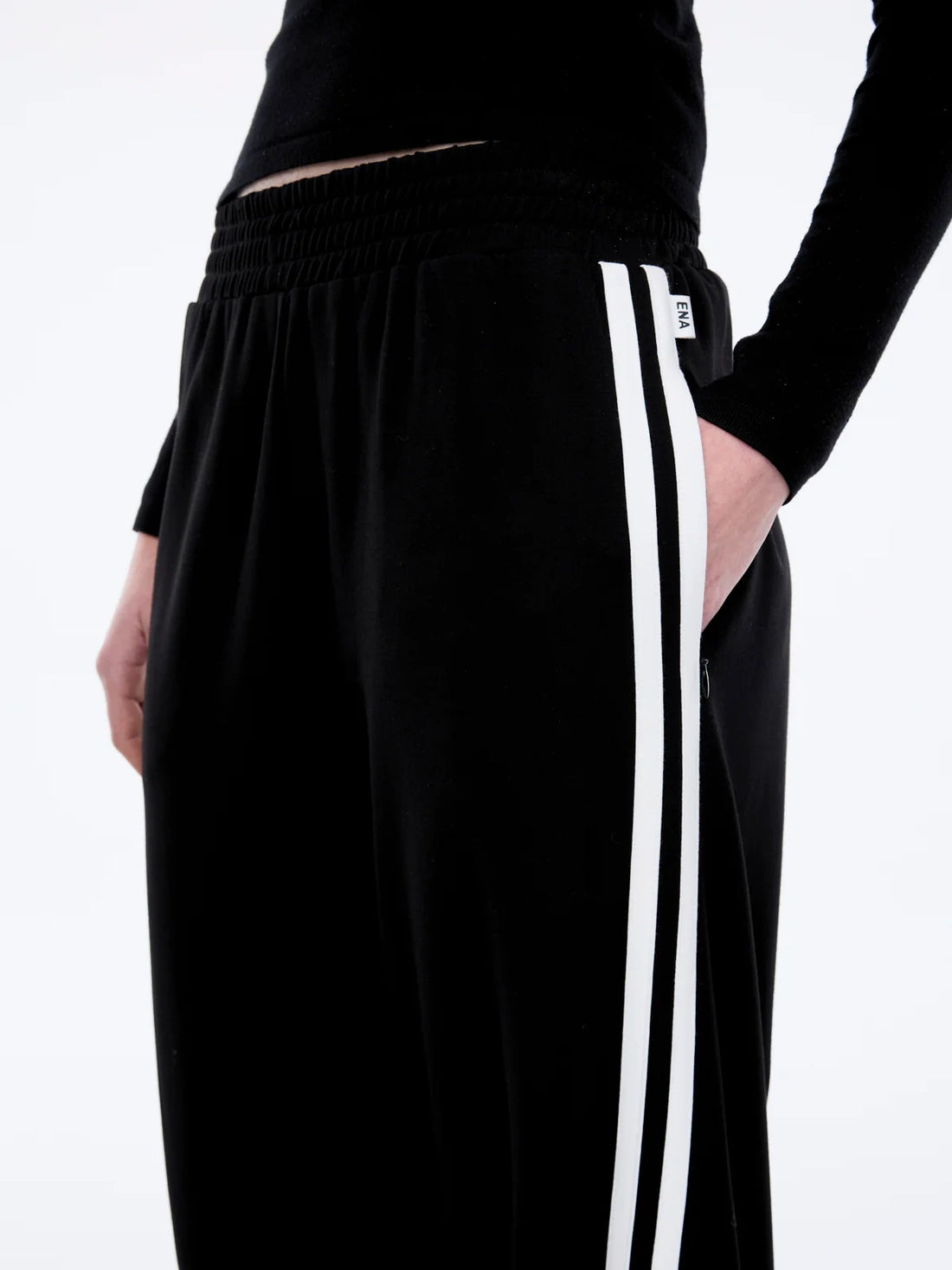 Ena Pelly Valentina Stripe Pant - Black