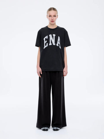Ena Pelly Jessie Oversized Collegiate Tee - Vintage Black