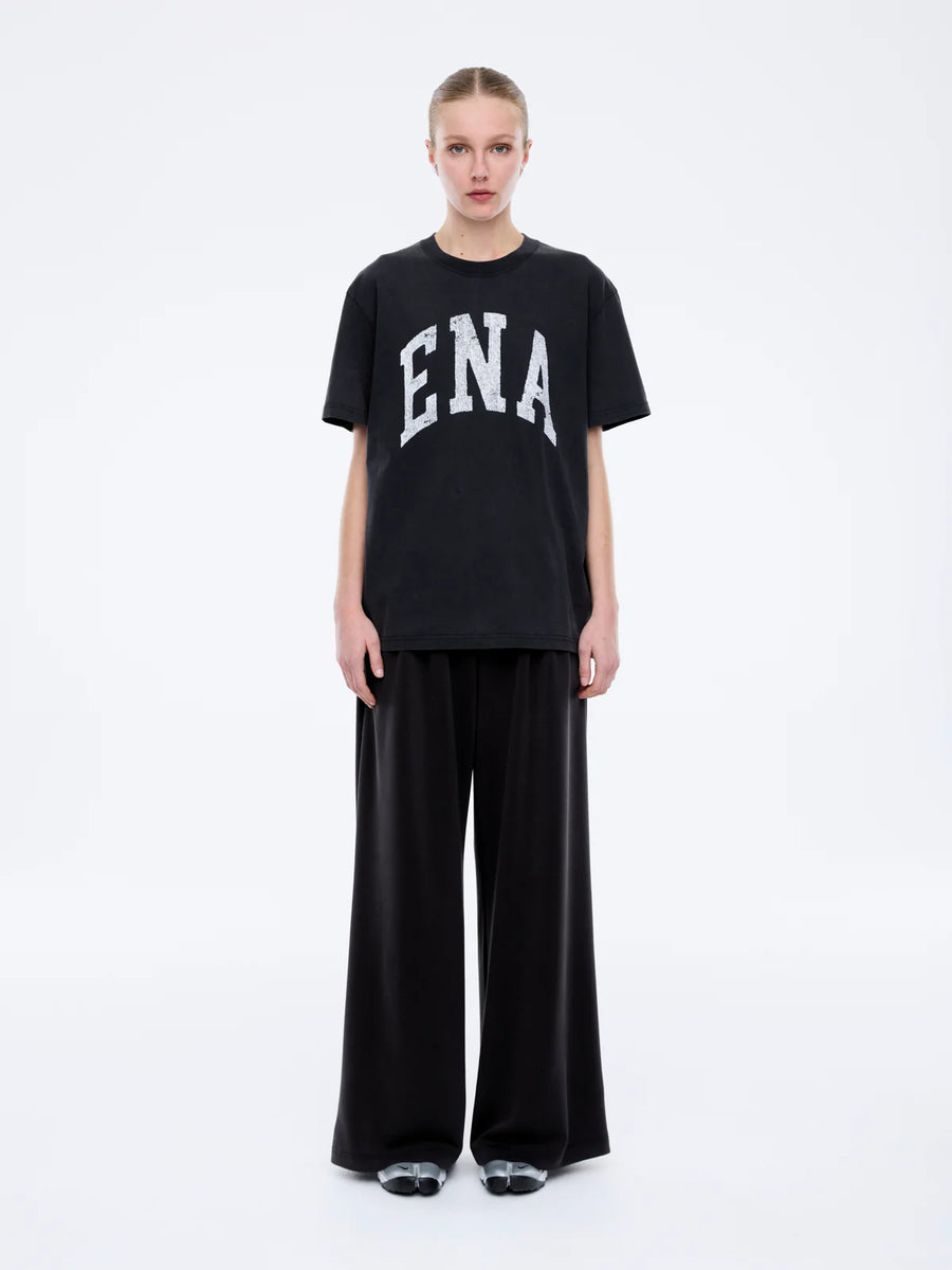 Ena Pelly Jessie Oversized Collegiate Tee - Vintage Black