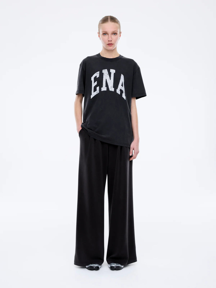 Ena Pelly Jessie Oversized Collegiate Tee - Vintage Black
