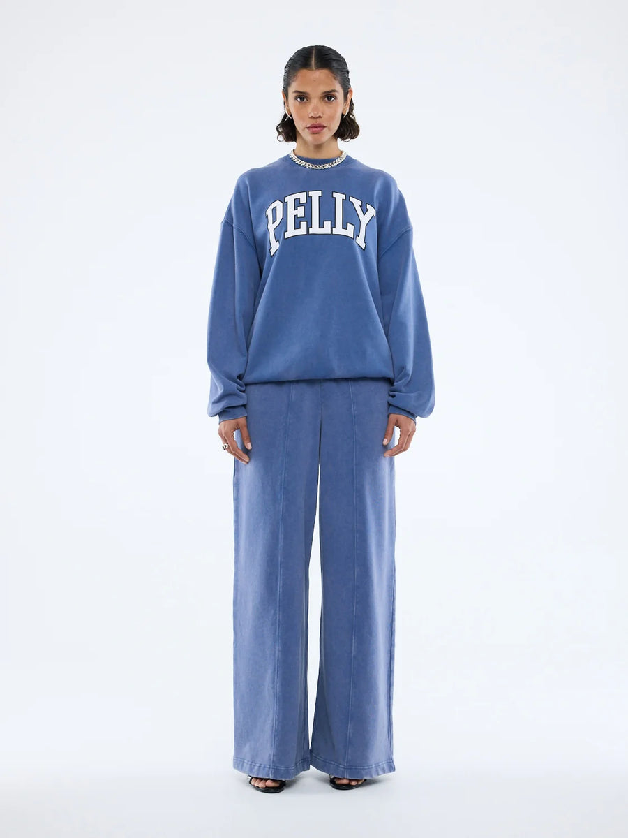 Ena Pelly Varsity Sweatshirt - Indigo Wash