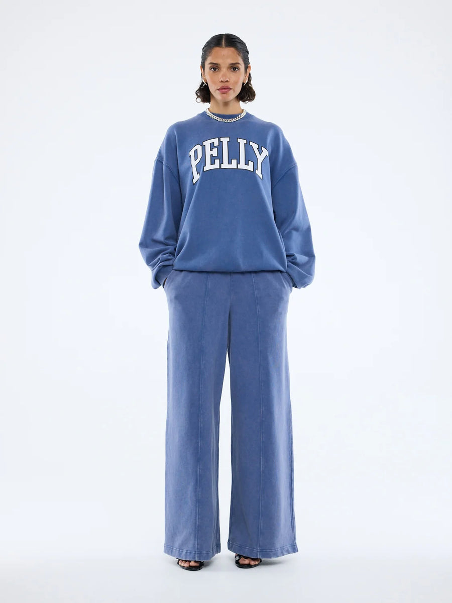 Ena Pelly Varsity Sweatshirt - Indigo Wash