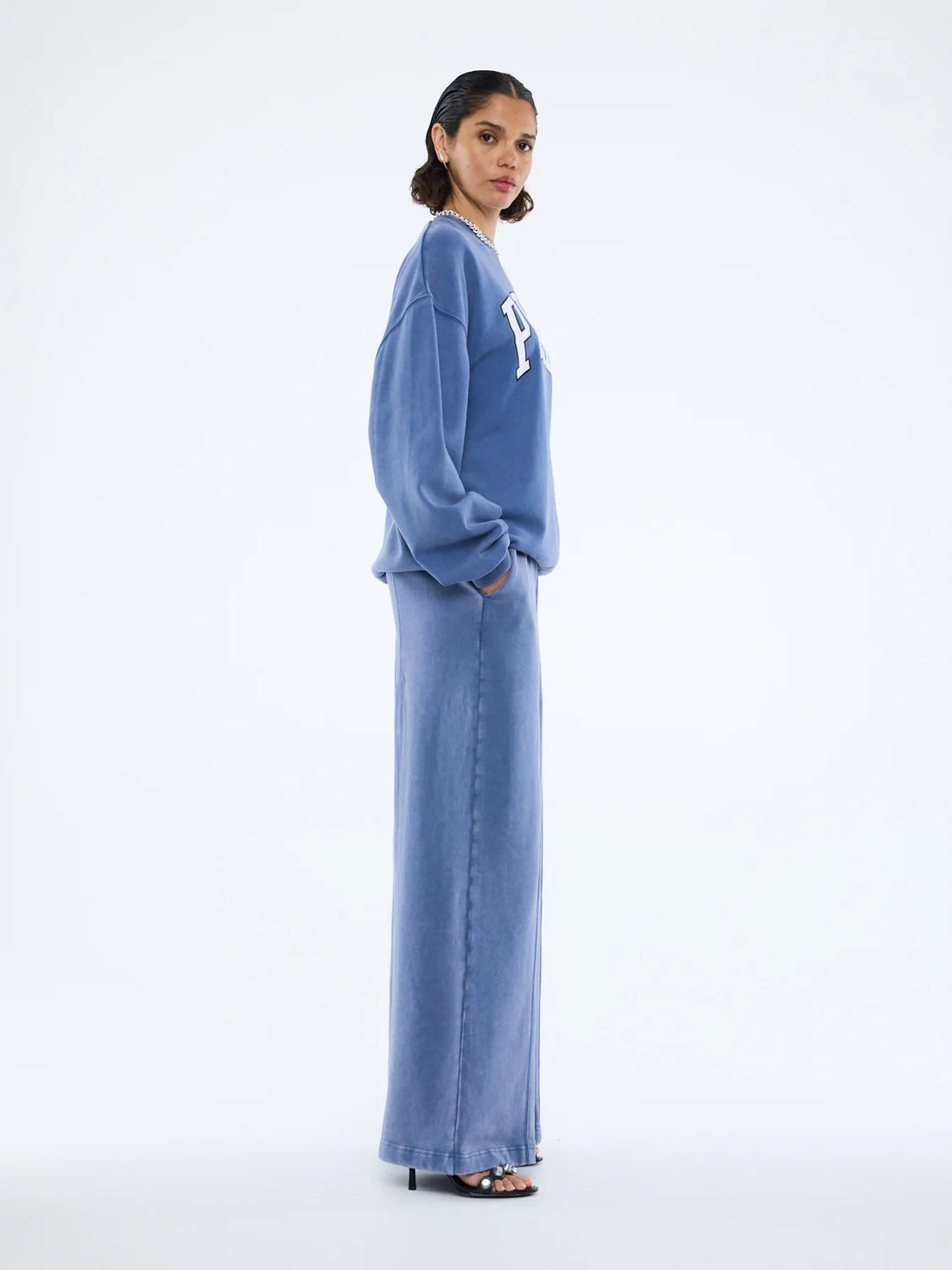 Ena Pelly Varsity Sweatshirt - Indigo Wash