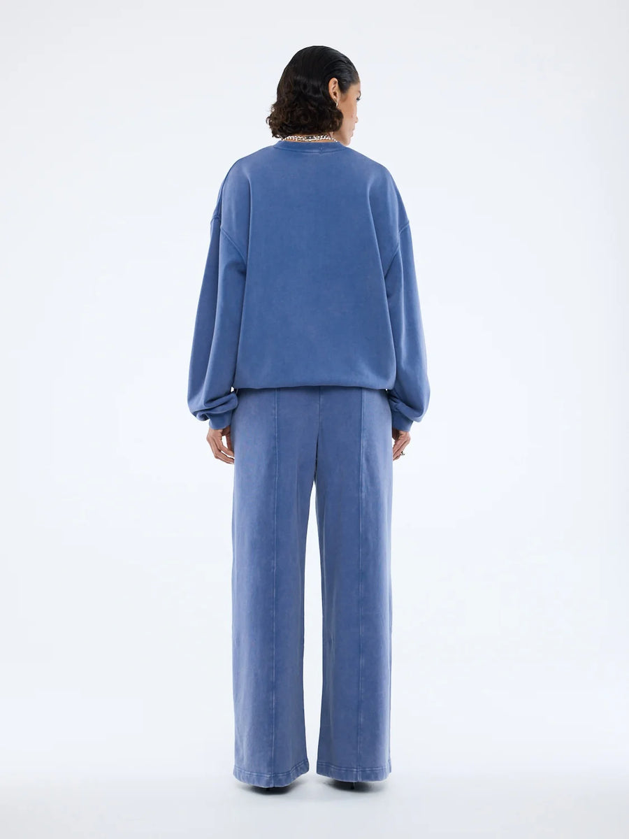 Ena Pelly Varsity Sweatshirt - Indigo Wash