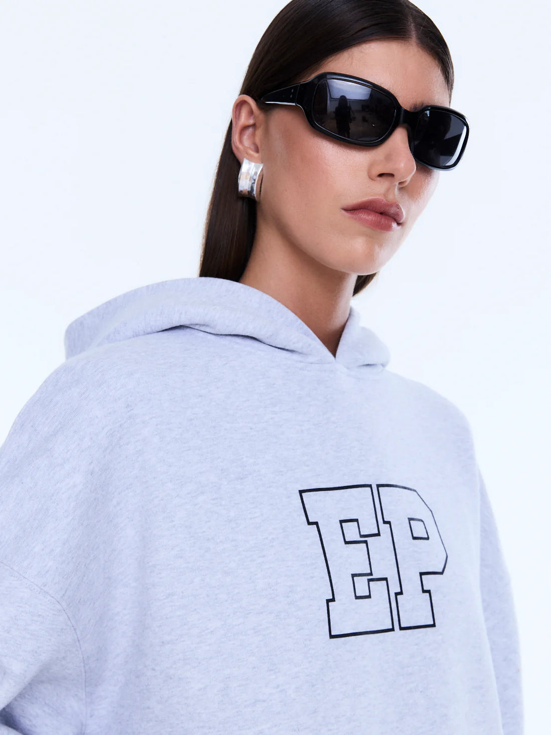 Ena Pelly Cassie Oversized Hoodie - Grey Marle