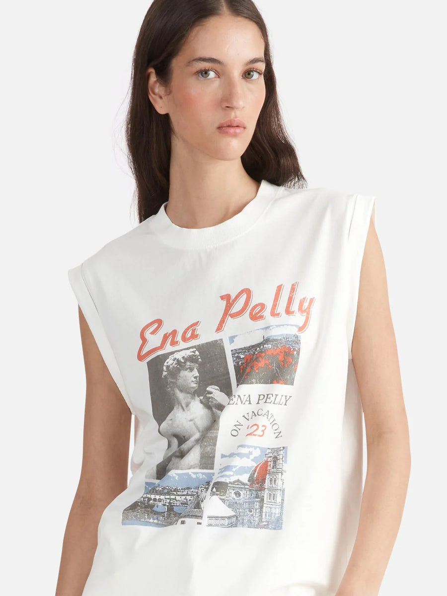 Ena Pelly On Vacation Tank - Vintage White