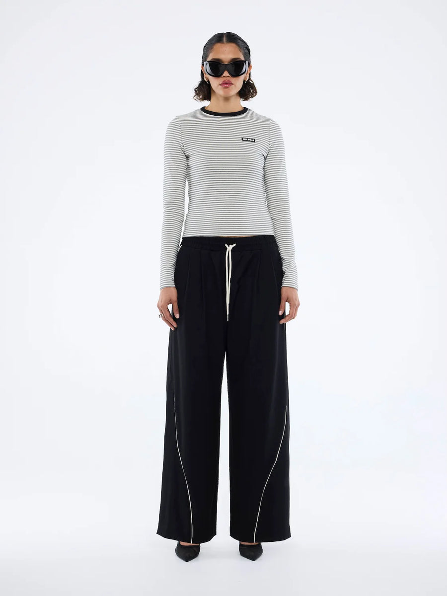 Ena Pelly Bowie Wide Leg Pant - Black