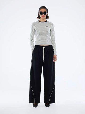 Ena Pelly Bowie Wide Leg Pant - Black