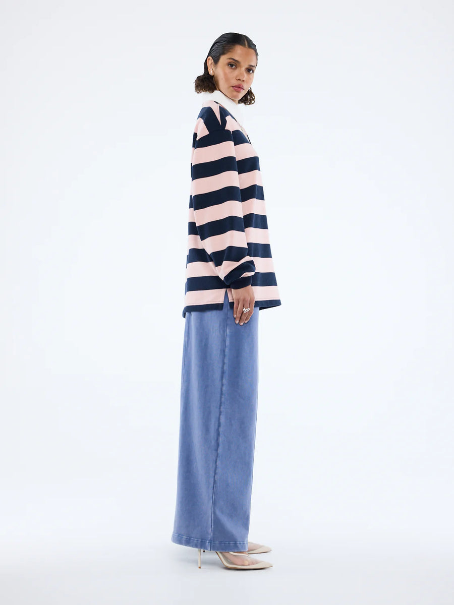 Ena Pelly Hallie Rugby Top - Navy/Pink