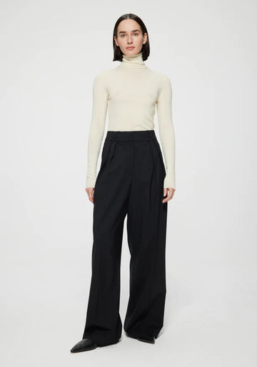 Rohe Wide Leg Tailored Trousers - Noir