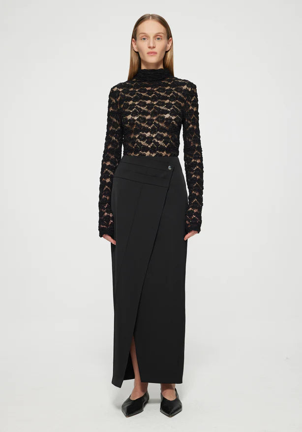 Rohe Lace Turtleneck Top - Noir