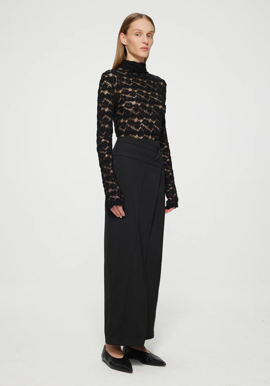 Rohe Lace Turtleneck Top - Noir