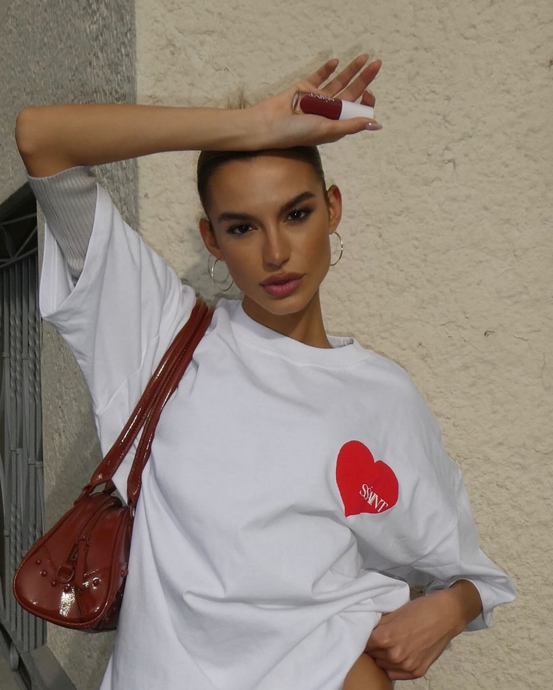 SŚAINT Heart Tee - Red Heart