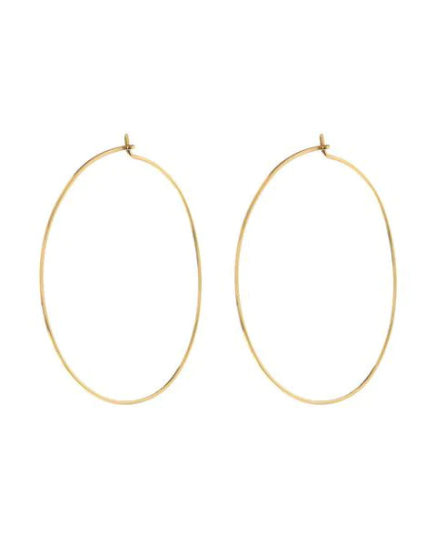 Luv AJ The Capri Wire Hoops - Gold