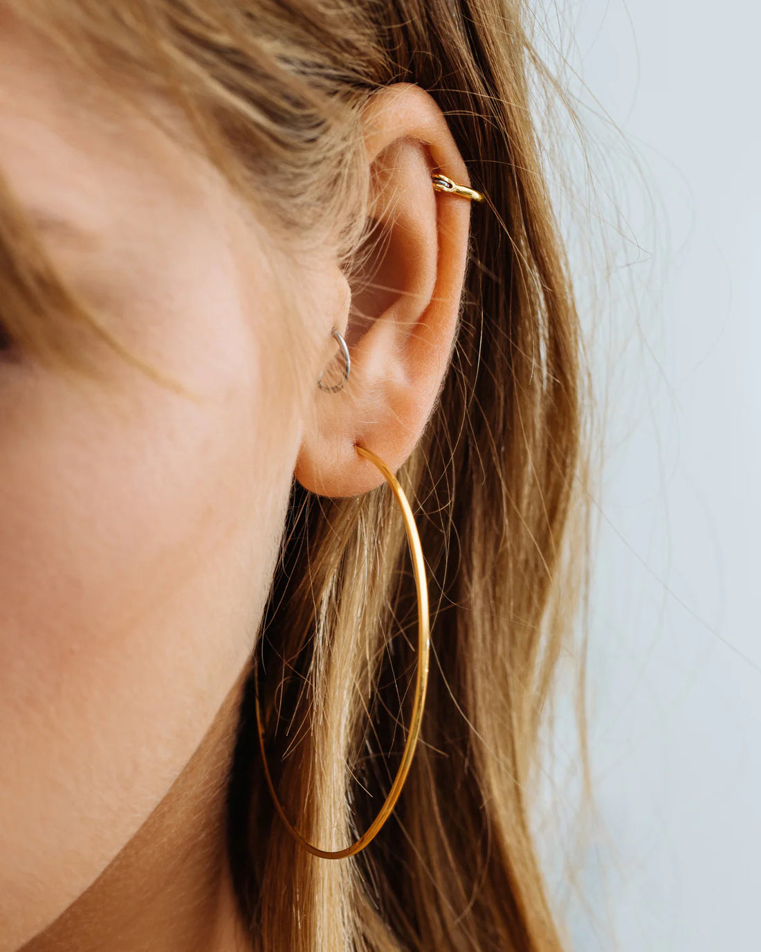 Luv AJ The Capri Wire Hoops - Gold