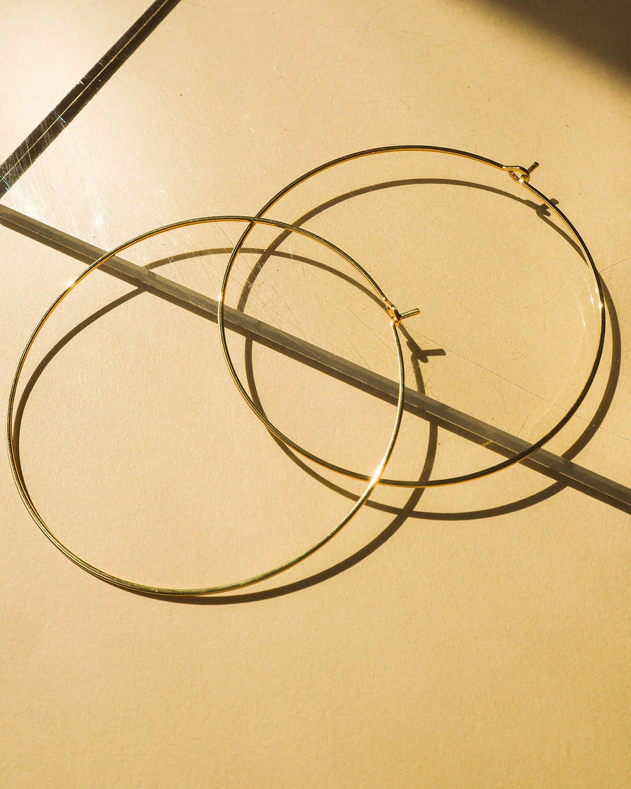 Luv AJ The Capri Wire Hoops - Gold